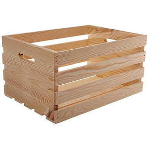 Rustic Wood Crates for vintage decorative display  unfinished nesting crate set for storage and farmhouse style decor