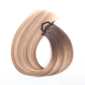 Großhandel Nahtlose Loch Schuss Haar verlängerungen Double Drawn Invisible Hole Tape In Virgin Human Hair Extensions