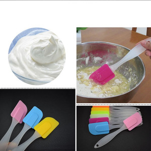 Juego de utensilios de silicona de grado alimenticio para hornear, tamaño mini, con mango de plástico colorido, juego de espátulas de silicona para hornear - Product Image 4