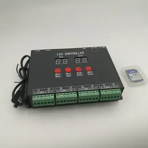 LED 像素光控制器 sd卡像素控制器 AC220V 电源为 WS2801 WS2811 WS2812B LED 负载 4096 像素