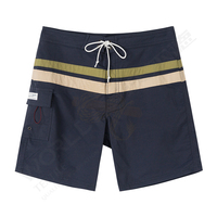 Short de plage d'été personnalisé grande taille 100% maillot de bain à rayures en polyester pour hommes pantalons