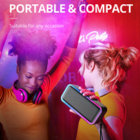 Altavoz A8 IPX5 Resistente al Agua, Sonido de 10W, 20H de Reproducción, V5.0, Emparejamiento TWS RGB, Bajos Potentes, para Fiestas al Aire Libre, Batería de Plástico
