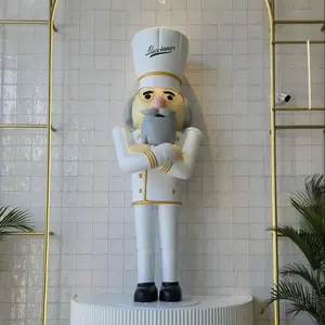 뜨거운 인기의 현대 미술 공예 쇼핑몰 윈도우 디스플레이 호두과자 실물 크기 동상 크리스마스 홈 데코 유리 섬유 조각