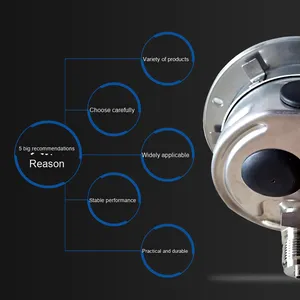 <span class=keywords><strong>Wika</strong></span> 233.50 시리즈의 경우 모든 스테인리스 스틸 100mm 압력 게이지 하단 장착 액체 적용 - Product Image 2