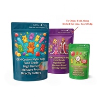 Bolsas Mylar Estilo Cali de 3.5g, Impresión Personalizada, Resistentes a Niños, a Prueba de Olores, con MOQ Bajo para Dulces, Soporte de Cotización en 24H