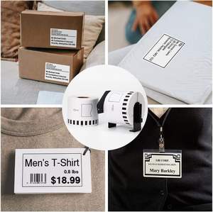 Papel Térmico para Etiquetas de Códigos de Barras PUTY, Rollo de Etiquetas Adhesivas Compatible con DK11209, DK11202, DK22205 para Impresora <span class=keywords><strong>Brother</strong></span> Serie <span class=keywords><strong>QL</strong></span>, <span class=keywords><strong>QL</strong></span> 800 - Product Image 6