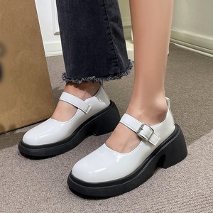 Zapato informal de verano de estilo francés para el mercado, venta al por mayor, tacones gruesos, diseño de gama alta, zapatos de tacón de moda para mujer de primavera - Product Image 6