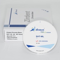 Produk sekali pakai kedokteran gigi porselen gigi bahan zirkon gigi blok zirkonia untuk Lab gigi SHT-ML berlapis