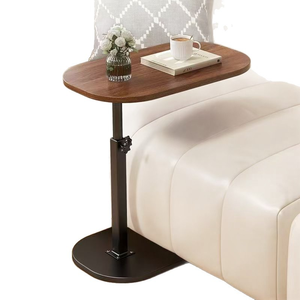 Mesa de esquina pequeña, mesa de centro móvil, función de elevación, sala de estar, dormitorio, mesita de noche, tipo de pie de Metal - Product Image 1