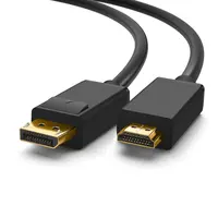 ディスプレイポート-HDMIアダプターDPオス-HDMIオスコンバーターブラックDP-Hdmiケーブル