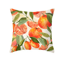 Housse de coussin style nordique à imprimé fruits en tissu peau de pêche, taie d'oreiller minimaliste pour canapé et bureau, décoration intérieure transfrontalière.