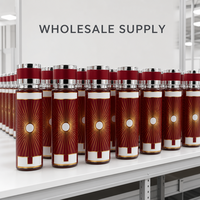 Vente en gros de flacons de parfum en verre vides personnalisés de 250 ml, flacon pulvérisateur rechargeable avec bouchon rose doré et emballage personnalisé avec logo