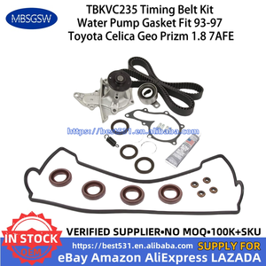 MBSGSW Kit de courroie de distribution Joint de pompe à eau pour Toyota Corolla Celica <span class=keywords><strong>Geo</strong></span> Prizm 7AFE 1.8L 1993-1997 TBKWP235 VS50440R TBKVC235 - Product Image 3