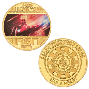 Moneda Conmemorativa <span class=keywords><strong>de</strong></span> Iron Man <span class=keywords><strong>de</strong></span> <span class=keywords><strong>Marvel</strong></span> Heroes, Recuerdo, Moneda <span class=keywords><strong>de</strong></span> Hierro Fundido, Insignia Metálica, Artesanía Metálica, Empaquetada Individualmente - Product Image 6