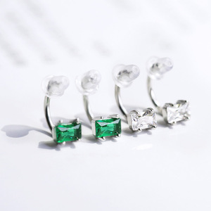 Orecchini a Cerchio Geometrici in Cristallo per Donne, Accessori di Moda Minimalisti per Uso Quotidiano - Product Image 2