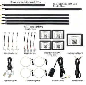Universele Veranderende Kleur LED Auto-interieur Sfeerverlichting APP Dubbele Besturing Geen-afschakelbare Bedrading - Product Image 5