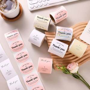 Packaging Logo Custom Label Sticker <b>Sheet</b> Food Waterproof Adhesive Vinyl Sticker Roll - Product Image 3