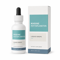 Gouttes liquides de nutrition quotidienne avec phytoplancton marin Nannochloropsis, vitamine C, zinc, sélénium, 50 ml, approvisionnement en vrac OEM
