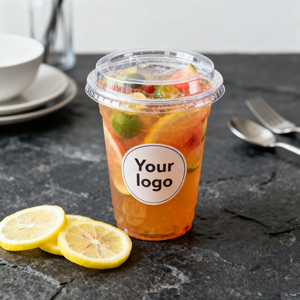 Vaso de Plástico Transparente Personalizado con Logotipo para Bebidas Frías, Té <span class=keywords><strong>Boba</strong></span>, Café, con Tapa, 8, 12, 16, 32 oz, Venta al por Mayor - Product Image 5