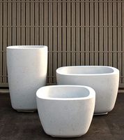 Pot de fleurs en béton GFRC léger, résistant au gel, imperméable, pour jardin, patio, aménagement paysager, fournisseur B2B
