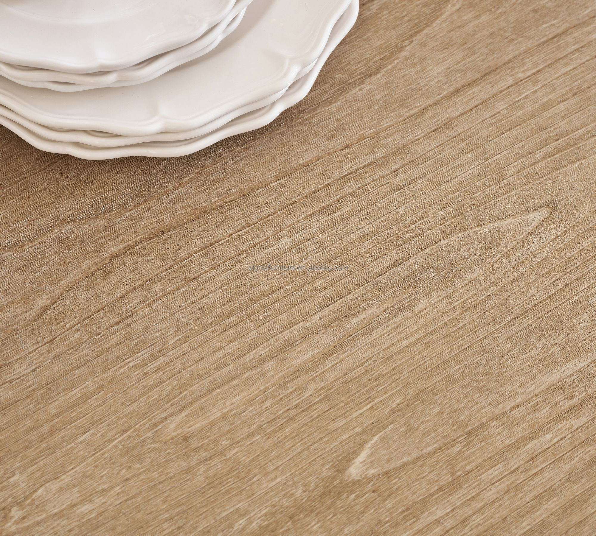 luxury Villa style dining table solid wooden casual home use table rectangle wood table set