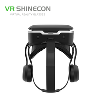 VR Shinecon New Suit 7 Inch Smartphone 3D Video VR Headset untuk Film & Game Lensa Anti-distorsi 42mm Kacamata VR