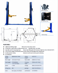 Pont élévateur 2 colonnes avec conception de plaque de plancher, certifié CE, au <span class=keywords><strong>prix</strong></span> le plus avantageux - Product Image 4