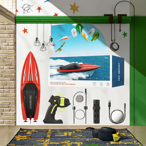 TY2 <span class=keywords><strong>Barco</strong></span> de Carreras RC Mini de Alta Velocidad, Listo para Usar, 14 Años, 4 Canales, 2.4GHz, Motor Dual, Alcance de 80m, Control Remoto para Interiores y Exteriores - Product Image 3