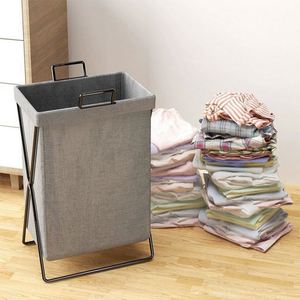 Panier à linge pliable, durable et moderne pour vêtements sales, avec panier de rangement portable et sac à linge - Product Image 2