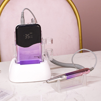 Ponceuse à ongles électrique sans fil à dégradé de couleurs 85W, machine professionnelle à faible bruit, stylo à ongles