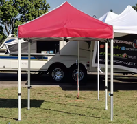 Tente pliante 5m x 5m robuste pour salons professionnels, fêtes et activités extérieures, auvent pop-up imperméable en Oxford, résistant au vent, portable, en fer