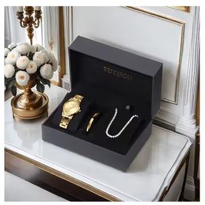 Ensemble cadeau de montre-bracelet de luxe pour femmes, 32 mm, acier inoxydable, montre et bracelet de qualité supérieure, montre à quartz, livraison gratuite - Product Image 2