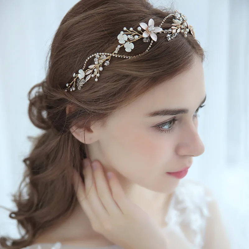 Diadema de corona de cristal hecha a mano para novia, accesorios para el cabello de boda, tocado de princesa