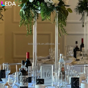 Support à fleurs en acrylique transparent de luxe LEDA, haute qualité, vente chaude, décoration de mariage - Product Image 3