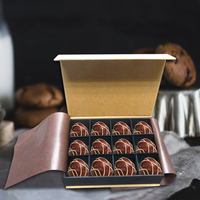 Emballages de chocolat de luxe personnalisés, en carton, pour bonbons, recyclables, avec gaufrage, pelliculage mat, logo personnalisé, présentation de sushis