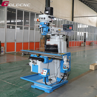 Fraiseuse universelle verticale GOLDCNC à tourelle à vitesse variable de haute précision X4H, broche CE 65-4500 tr/min