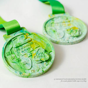 <span class=keywords><strong>JZ</strong></span> 2025, recién llegado, medallas de plástico reciclado respetuosas con el medio ambiente, maratones, ciclismo, senderismo, baloncesto, deportes, medallas de plástico recicladas marinas - Product Image 4