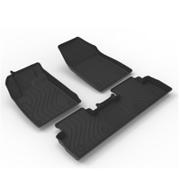 Tapis de sol de voiture personnalisé imperméable et durable en TPE Tapis de voiture à double couche en fil de coude pour GAC Trumpchi GS3 Emzoom 2023-2024 Tapis de sol