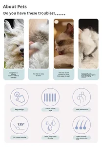 Escova de Grooming para Animais de Estimação com Logo Personalizado, Auto-Limpante, Fabricada em Plástico - Product Image 6