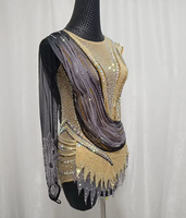 Robe de justaucorps pour filles, patinage artistique, gymnastique, roller, danse, ballet, costume de danse pour compétition de patinage artistique, strass