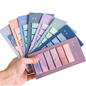 Colorful Gradient Morandi Sticky Notes <b>Memo</b> <b>Pads</b> Cute Self-Adhesive Loose Leaf Paper PET School Office Stationery Page Marker - Product Image 1