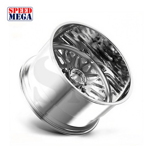 Jantes de voiture en alliage forgé 4x4 tout-terrain, finition chromée brillante, design en maille, 20, 21, 22 pouces - Product Image 3