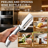 Nieuwe Materiaal 3CR14+N RVS Groente Schilmes Holle Handgreep Groente Schilmes Flessenopener Keuken Fruitmessen