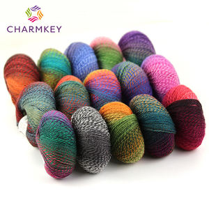 Charmkey bon prix naturel 100% <span class=keywords><strong>laine</strong></span> fil crochet tricot à la main pour jeune femme - Product Image 2