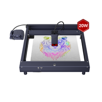 Graveur laser portable de bureau Xtool en bambou, silicone, caoutchouc et céramique, mini-machine de gravure laser 5.5W 10W 20W 40W