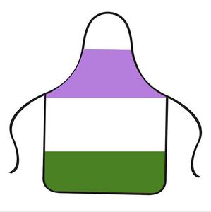 Designed for Genderqueer <strong>Pride</strong> Apron Reusable Polyester Fan Gift for Home <strong>Kitchen</strong> Cleaning Unique Kit - Product Image 1