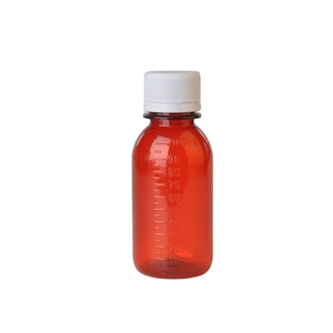 Hermosa botella de líquido oral de plástico Botella de <span class=keywords><strong>jarabe</strong></span> medicinal de <span class=keywords><strong>jarabe</strong></span> líquido ámbar/transparente - Product Image 1