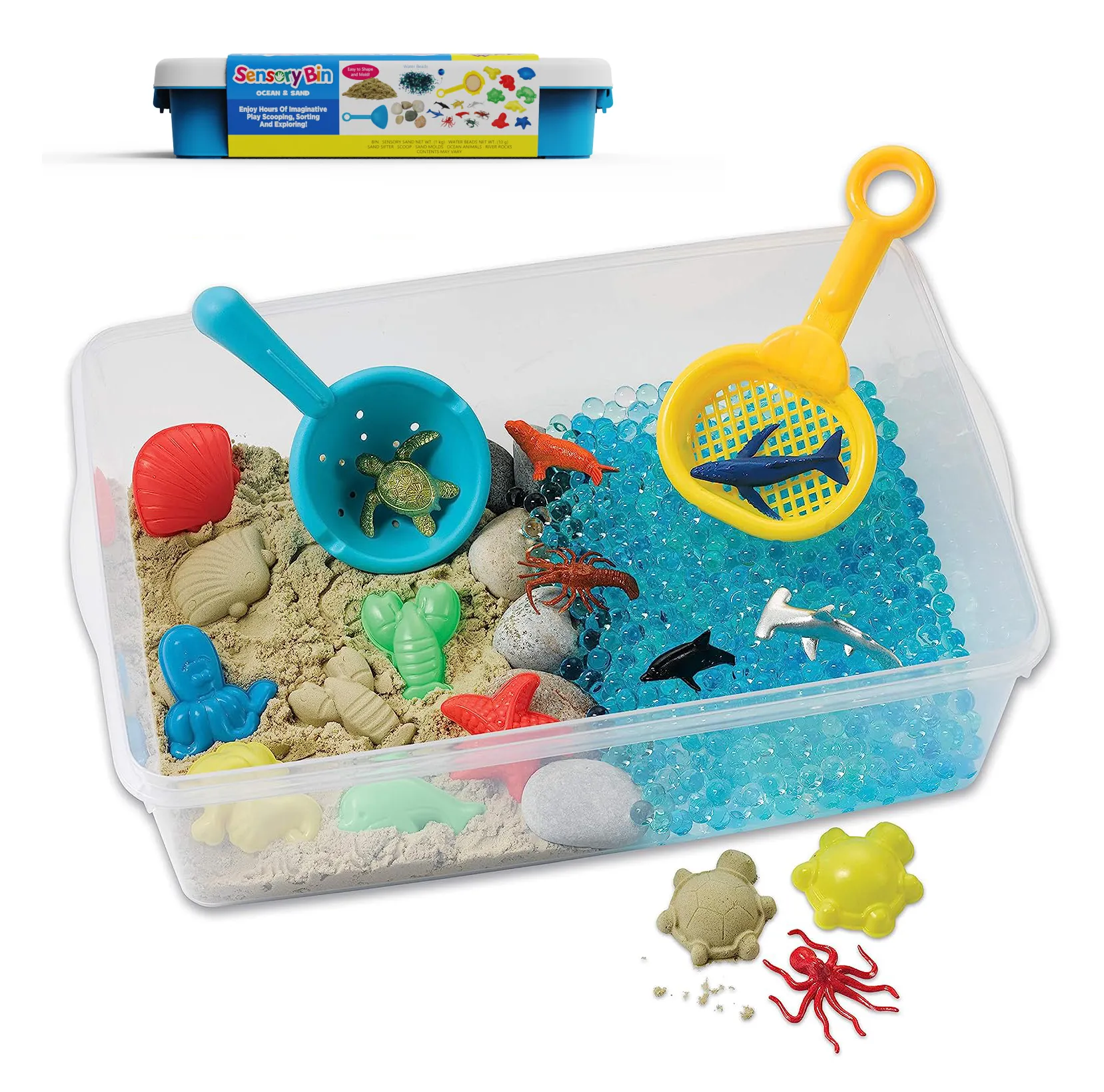 Children DIY Creative Magic Cotton New Space Toy Sand Mold Set Magic Clay Color Submarine Animal Sensory Box Toys Set