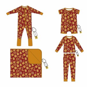 Качественный рекламный комбинезон для малышей с рождественским принтом, осенне-зимний, подходит для повседневной носки - Product Image 2