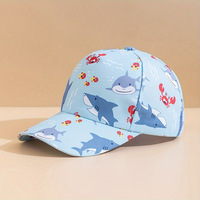 Gorra de Béisbol Infantil de PVC con Estampado de Dinosaurios y Animales, Estilo Casual y Moderno, con Cierre a Presión para Niños